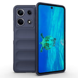 İnfinix Note 30 4G Kılıf Esnek TPU Oyuklu Arka Yüzey Tasarımlı Zore Etnik Silikon Kapak Lacivert