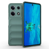 İnfinix Note 30 4G Kılıf Esnek TPU Oyuklu Arka Yüzey Tasarımlı Zore Etnik Silikon Kapak Koyu Yeşil