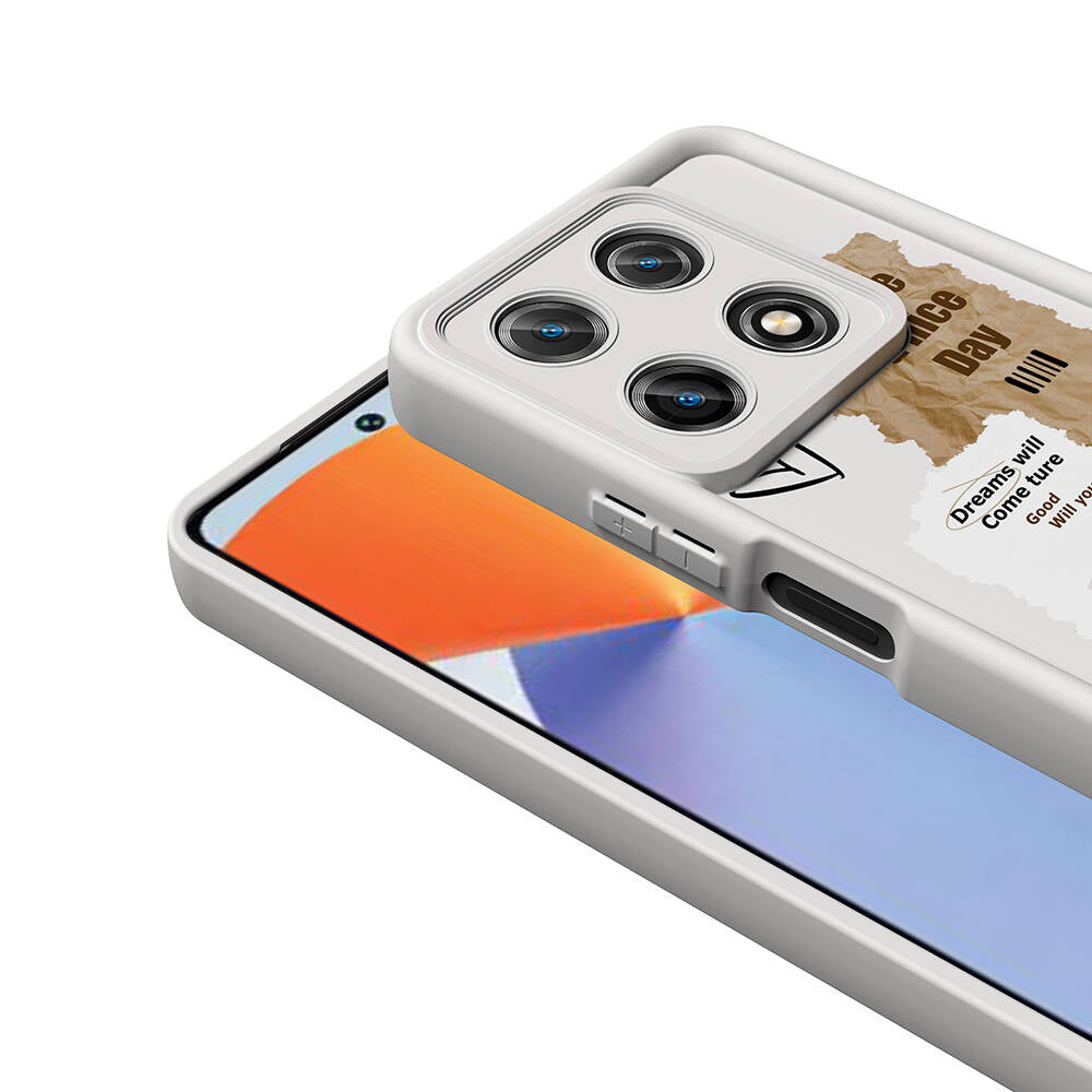 İnfinix Note 30 Pro Kılıf Kamera Korumalı Baskılı Arka Yüzey Zore Klas Kapak Koyu Kahve