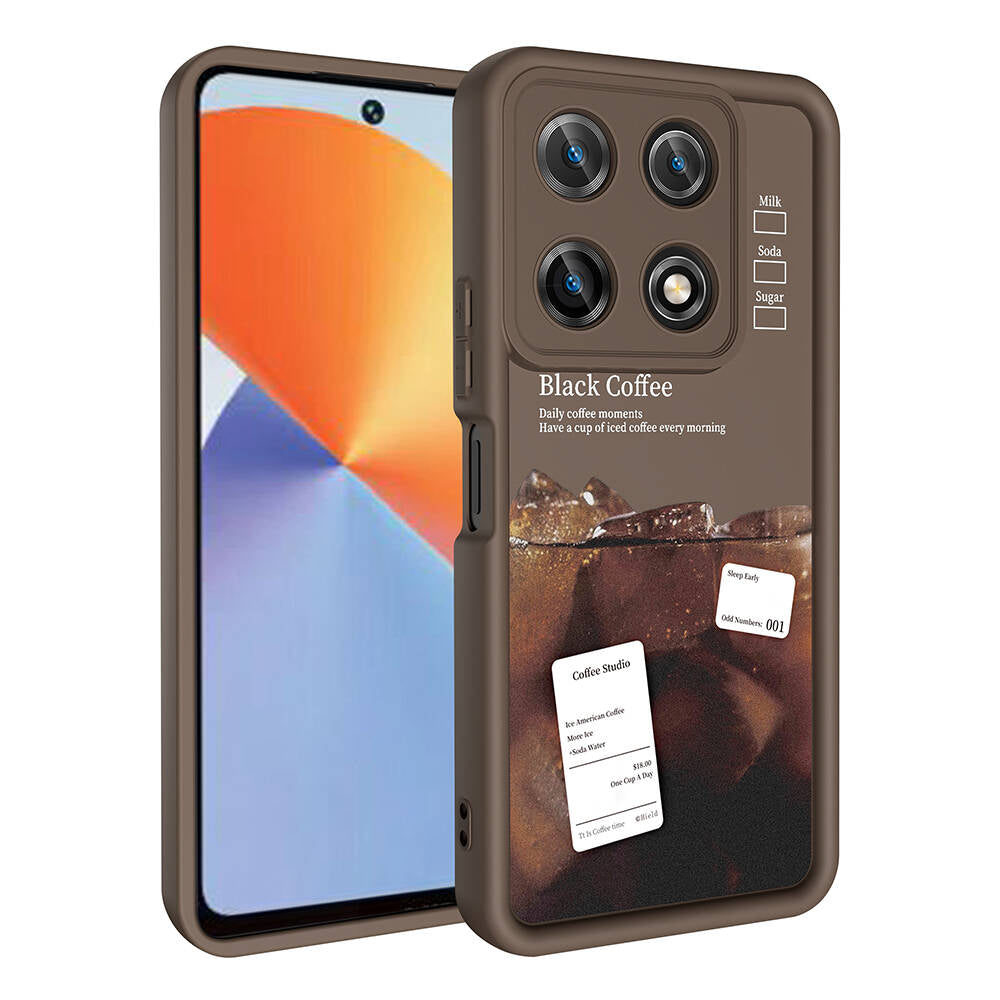İnfinix Note 30 Pro Kılıf Kamera Korumalı Baskılı Arka Yüzey Zore Klas Kapak Beyaz