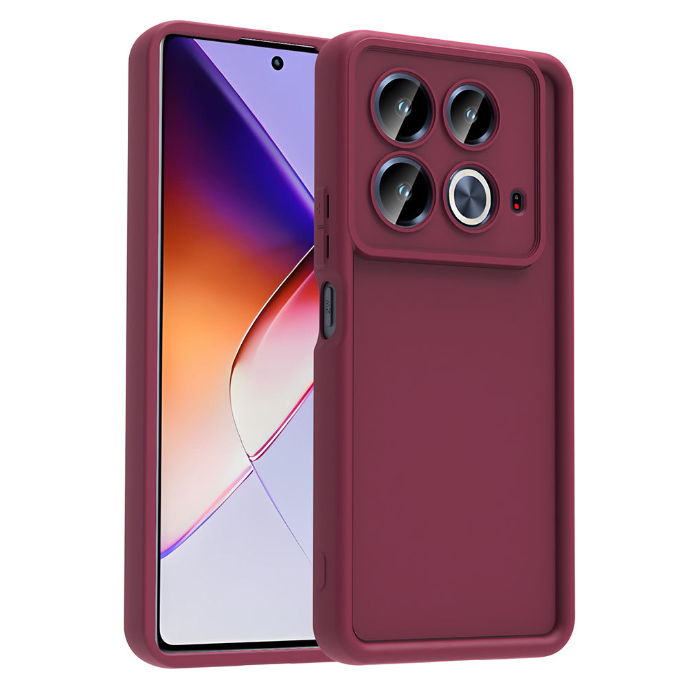 İnfinix Note 40 4G Kılıf Kamera Korumalı Zore Ananas Kapak Mürdüm