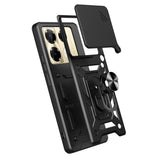 İnfinix Note 40 Pro Kılıf Magnetik Standlı Kamera Korumalı Zore Sürgülü Vega Kapak Mavi