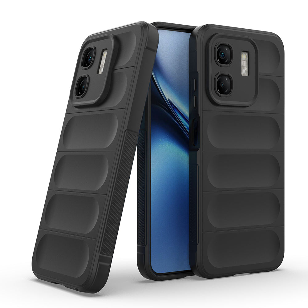 İnfinix Smart 9 Kılıf Esnek TPU Oyuklu Arka Yüzey Tasarımlı Zore Etnik Silikon Kapak Lacivert