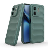 İnfinix Smart 9 Kılıf Esnek TPU Oyuklu Arka Yüzey Tasarımlı Zore Etnik Silikon Kapak Lacivert