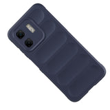 İnfinix Smart 9 Kılıf Esnek TPU Oyuklu Arka Yüzey Tasarımlı Zore Etnik Silikon Kapak Lacivert