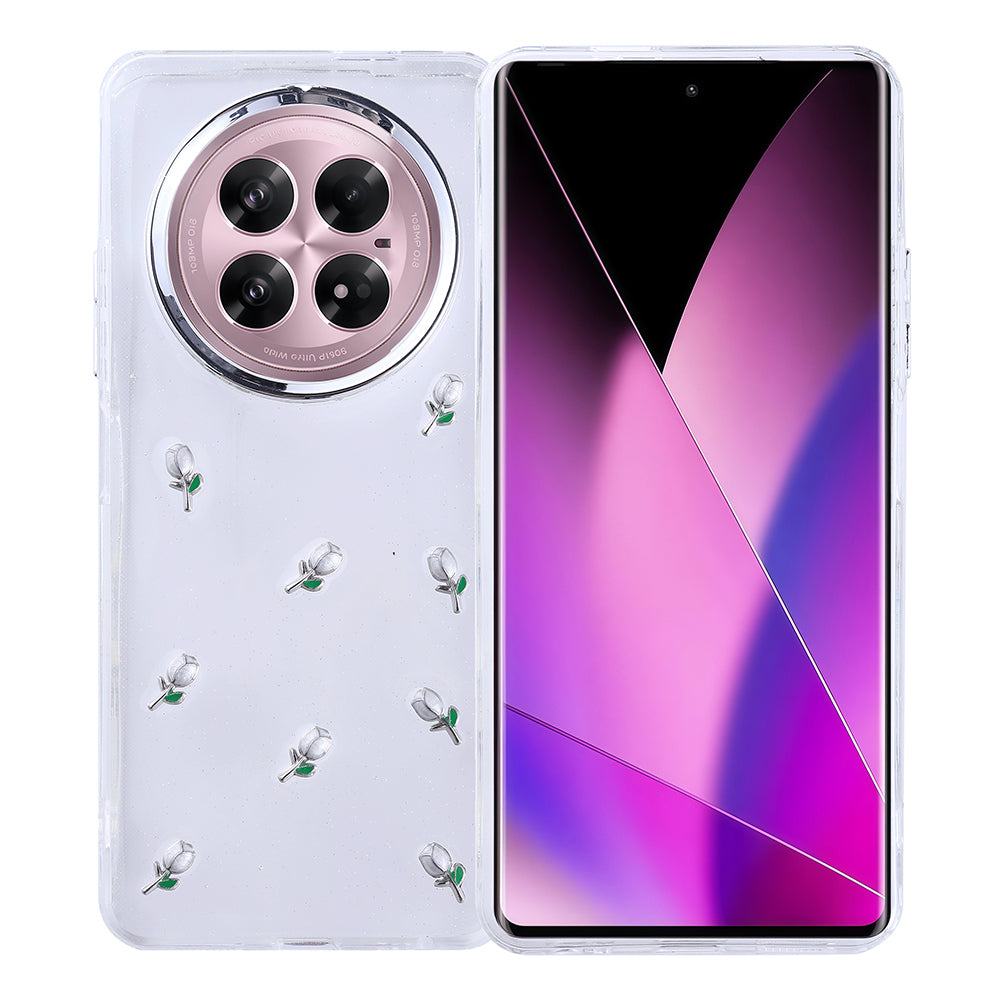 İnfinix Zero 40 5G Kılıf Airbag Tasarımlı Simli Şeffaf Zore Kutup Kapak Lale