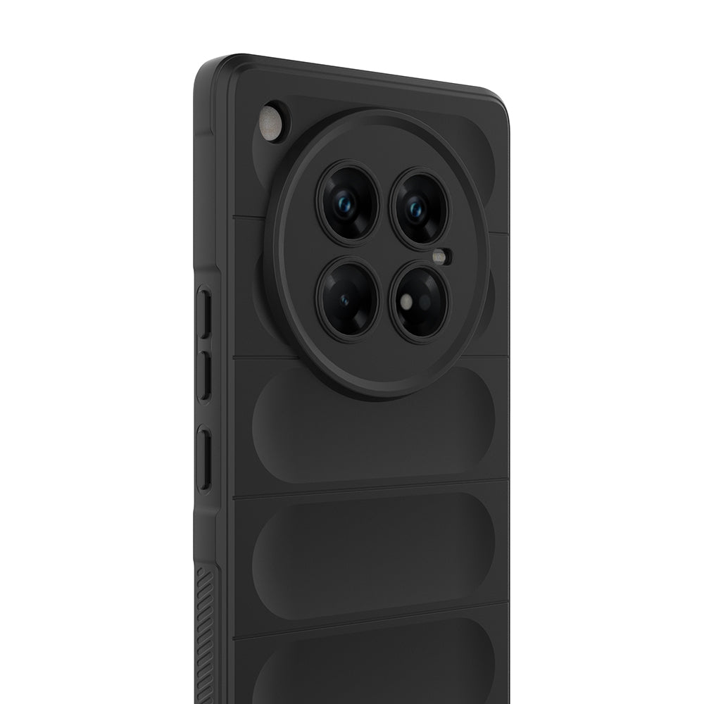 İnfinix Zero 40 5G Kılıf Esnek TPU Oyuklu Arka Yüzey Tasarımlı Zore Etnik Silikon Kapak Siyah
