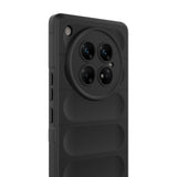 İnfinix Zero 40 5G Kılıf Esnek TPU Oyuklu Arka Yüzey Tasarımlı Zore Etnik Silikon Kapak Siyah