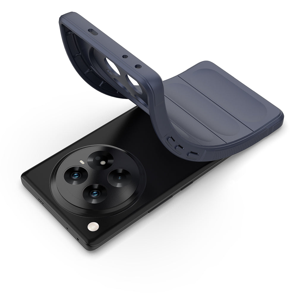 İnfinix Zero 40 5G Kılıf Esnek TPU Oyuklu Arka Yüzey Tasarımlı Zore Etnik Silikon Kapak Lacivert