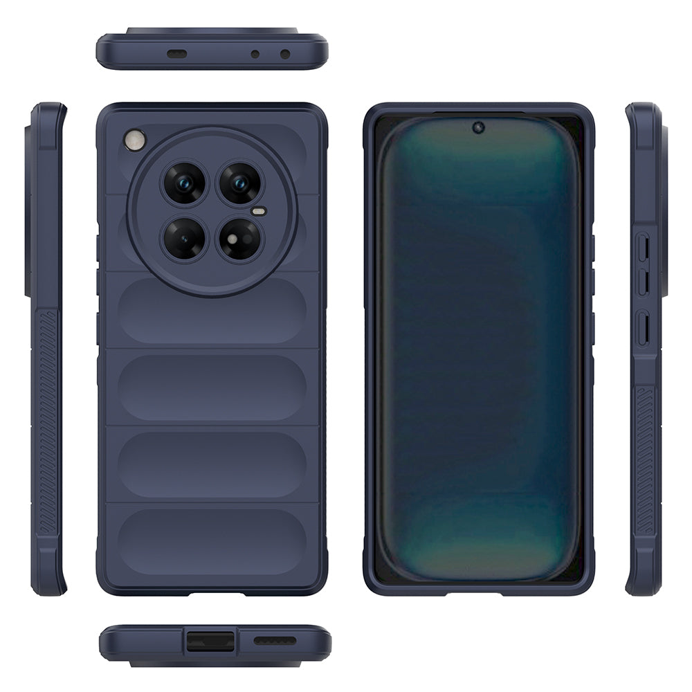 İnfinix Zero 40 5G Kılıf Esnek TPU Oyuklu Arka Yüzey Tasarımlı Zore Etnik Silikon Kapak Lacivert
