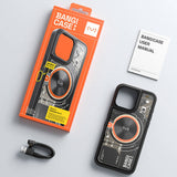 iPhone 15 Pro Max Kılıf Özelleştirilebilir 3 Fonksiyonlu Bluetooth Bağlantılı Bitmo Lab Bangcase Akıllı M-safe Kapak Siyah