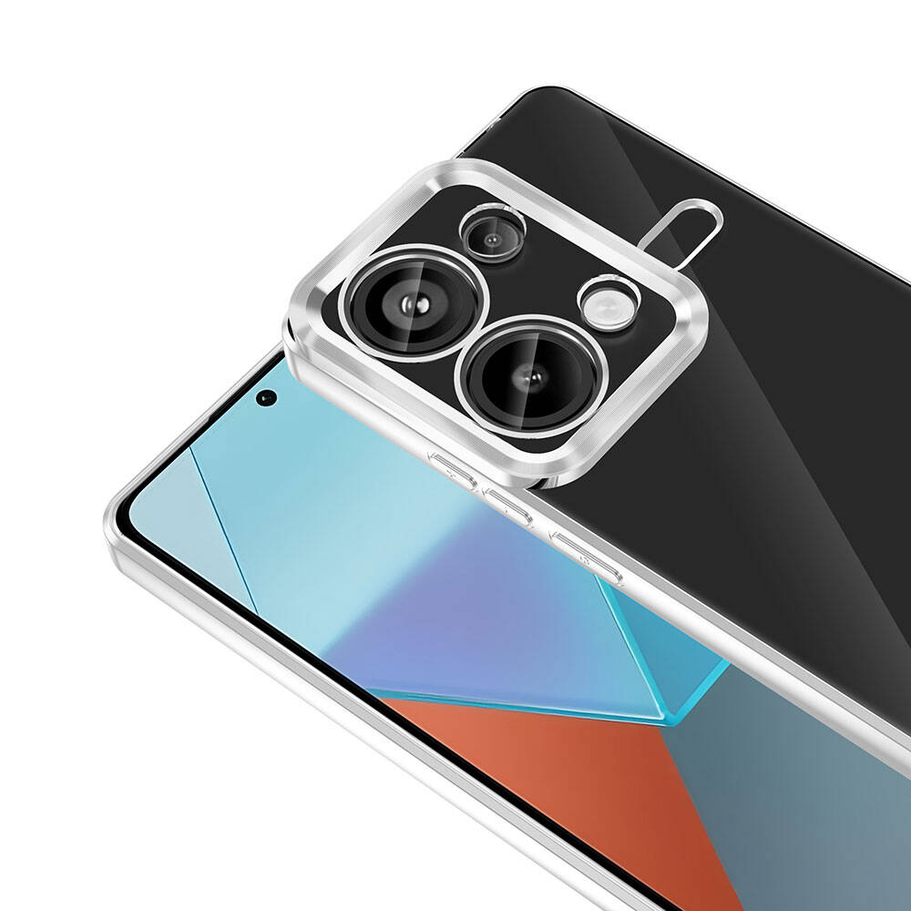 Xiaomi Redmi Note 13 Pro 4G Kılıf Kamera Korumalı Logo Gösteren Zore Omega Kapak Rose Gold