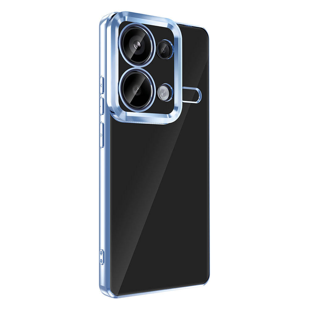 Xiaomi Redmi Note 13 Pro 4G Kılıf Kamera Korumalı Logo Gösteren Zore Omega Kapak Lila