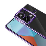 Xiaomi Redmi Note 13 Pro 4G Kılıf Kamera Korumalı Logo Gösteren Zore Omega Kapak Gold