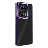 Xiaomi Redmi Note 13 Pro 4G Kılıf Kamera Korumalı Logo Gösteren Zore Omega Kapak Gümüş
