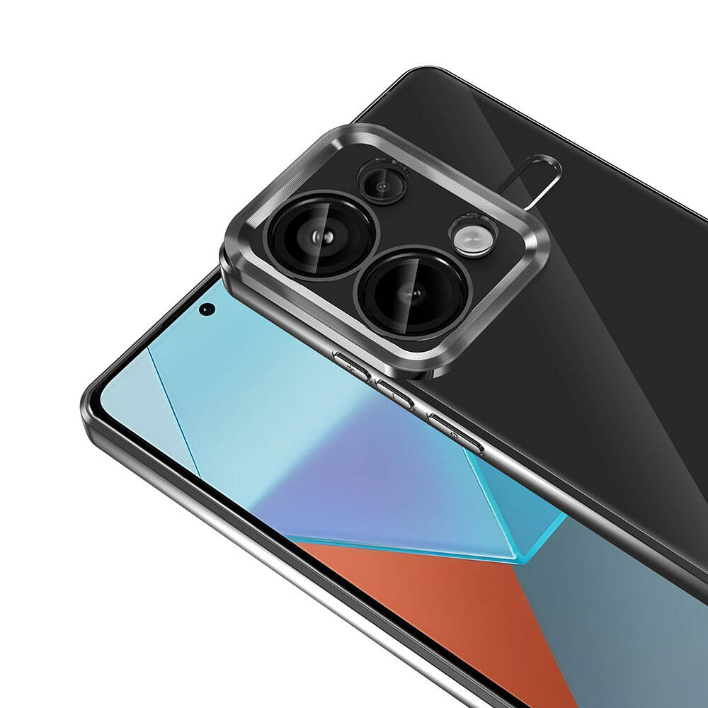 Xiaomi Redmi Note 13 Pro 4G Kılıf Kamera Korumalı Logo Gösteren Zore Omega Kapak Derin Mor