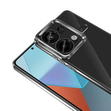 Xiaomi Redmi Note 13 Pro 4G Kılıf Kamera Korumalı Logo Gösteren Zore Omega Kapak Gümüş