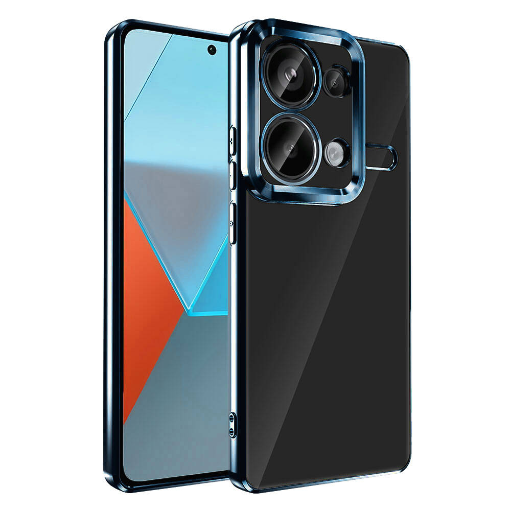 Xiaomi Redmi Note 13 Pro 4G Kılıf Kamera Korumalı Logo Gösteren Zore Omega Kapak Gold