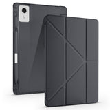 Lenovo Idea Tab Plus 12.1 Kılıf Zore Tri Folding Kalem Bölmeli Standlı Kılıf Siyah