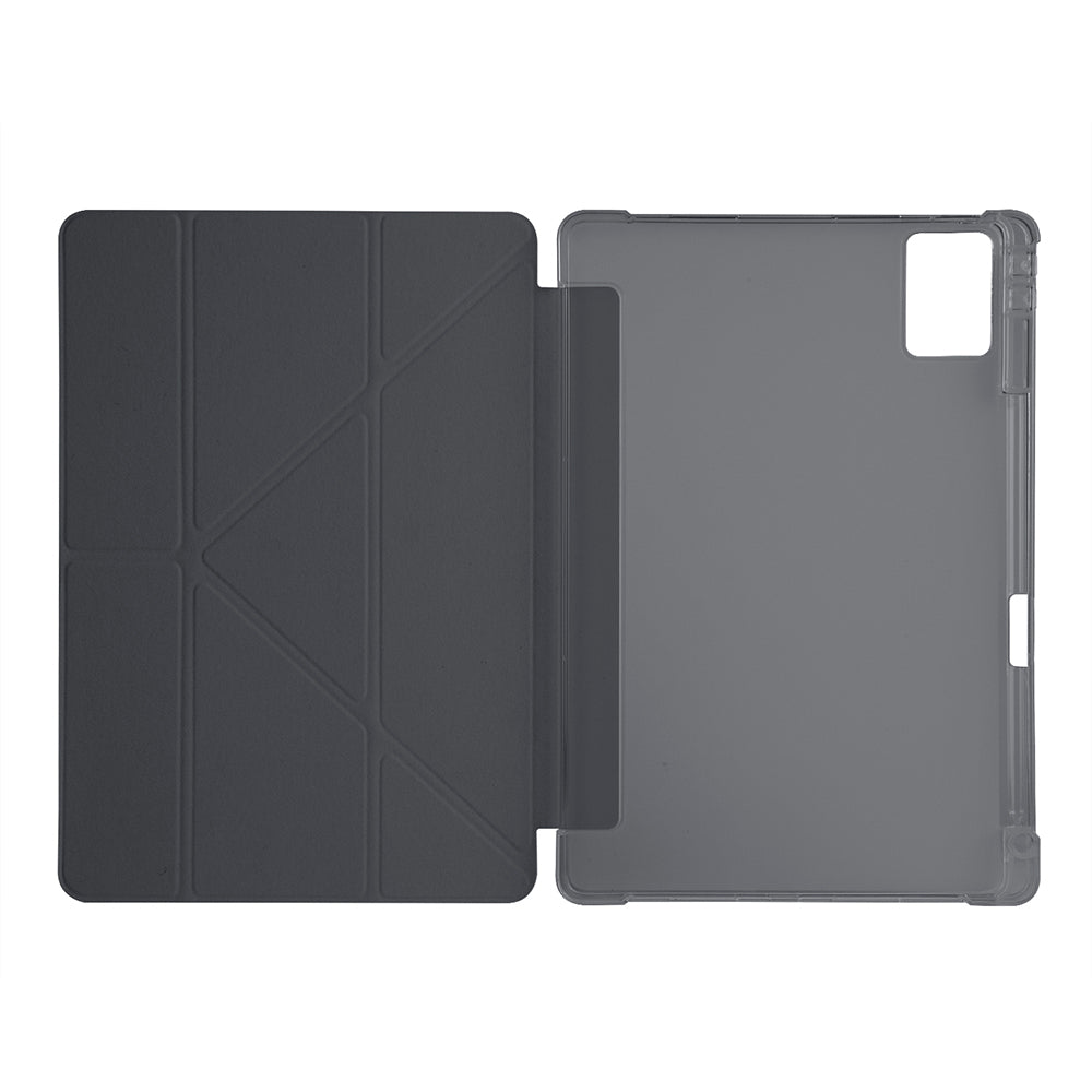 Lenovo Idea Tab Plus 12.1 Kılıf Zore Tri Folding Kalem Bölmeli Standlı Kılıf Siyah