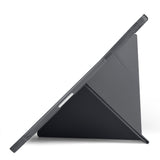Lenovo Idea Tab Plus 12.1 Kılıf Zore Tri Folding Kalem Bölmeli Standlı Kılıf Siyah