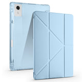 Lenovo Idea Tab Plus 12.1 Kılıf Zore Tri Folding Kalem Bölmeli Standlı Kılıf Mavi