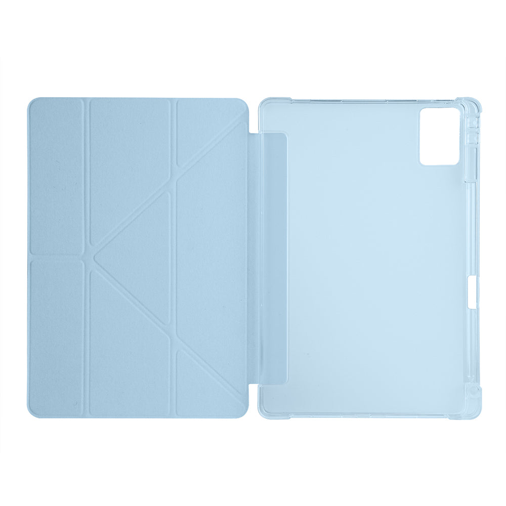 Lenovo Idea Tab Plus 12.1 Kılıf Zore Tri Folding Kalem Bölmeli Standlı Kılıf Mavi