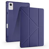Lenovo Idea Tab Plus 12.1 Kılıf Zore Tri Folding Kalem Bölmeli Standlı Kılıf Lacivert