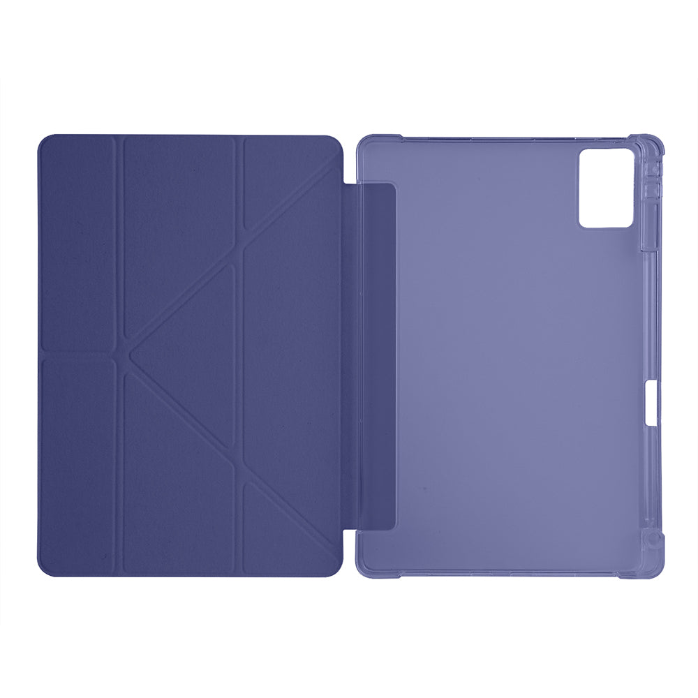 Lenovo Idea Tab Plus 12.1 Kılıf Zore Tri Folding Kalem Bölmeli Standlı Kılıf Lacivert