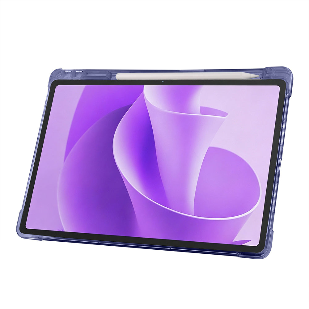 Lenovo Idea Tab Plus 12.1 Kılıf Zore Tri Folding Kalem Bölmeli Standlı Kılıf Lacivert