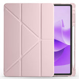Lenovo Idea Tab Plus 12.1 Kılıf Zore Tri Folding Kalem Bölmeli Standlı Kılıf Rose Gold