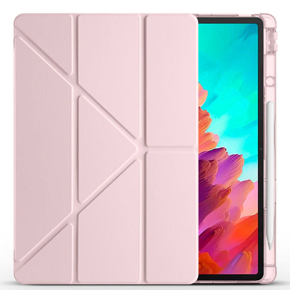 Lenovo Idea Tab Pro 12.7 TB-373FU Kılıf Zore Tri Folding Kalem Bölmeli Standlı Kılıf Koyu Yeşil