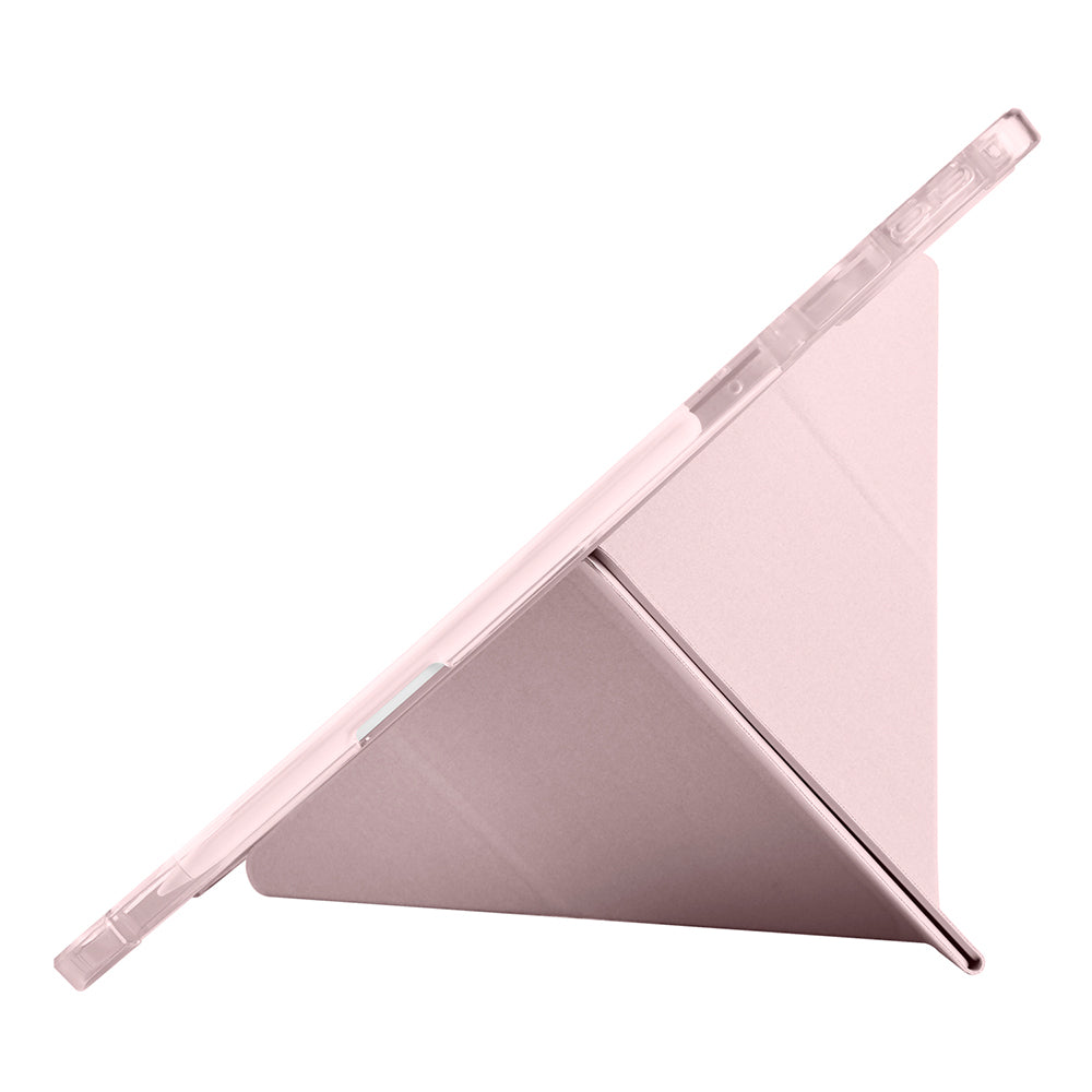 Lenovo Idea Tab Pro 12.7 TB-373FU Kılıf Zore Tri Folding Kalem Bölmeli Standlı Kılıf Mavi