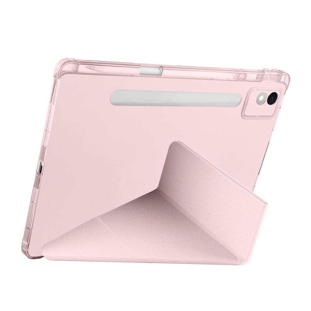 Lenovo Idea Tab Pro 12.7 TB-373FU Kılıf Zore Tri Folding Kalem Bölmeli Standlı Kılıf Lila