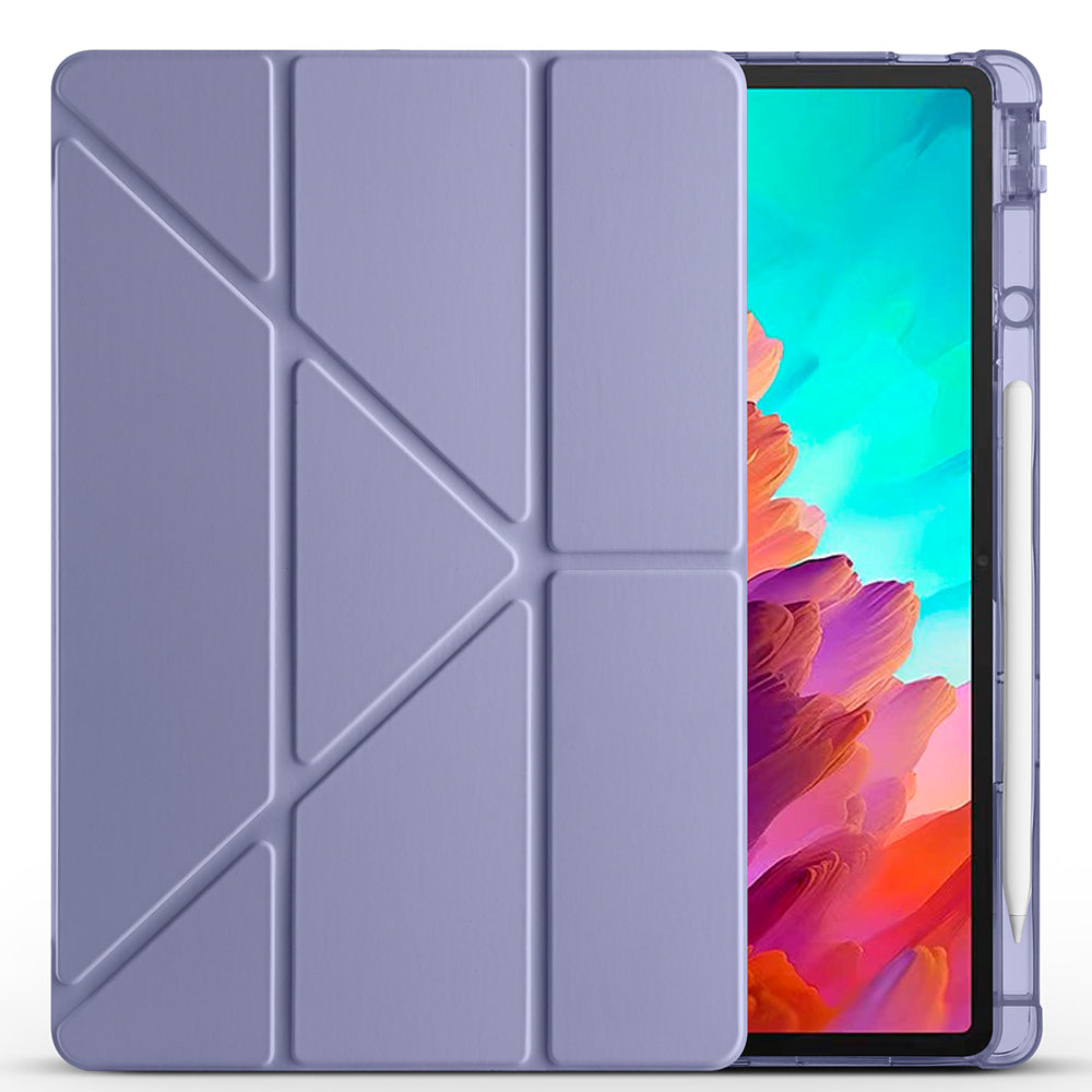 Lenovo Idea Tab Pro 12.7 TB-373FU Kılıf Zore Tri Folding Kalem Bölmeli Standlı Kılıf Rose Gold