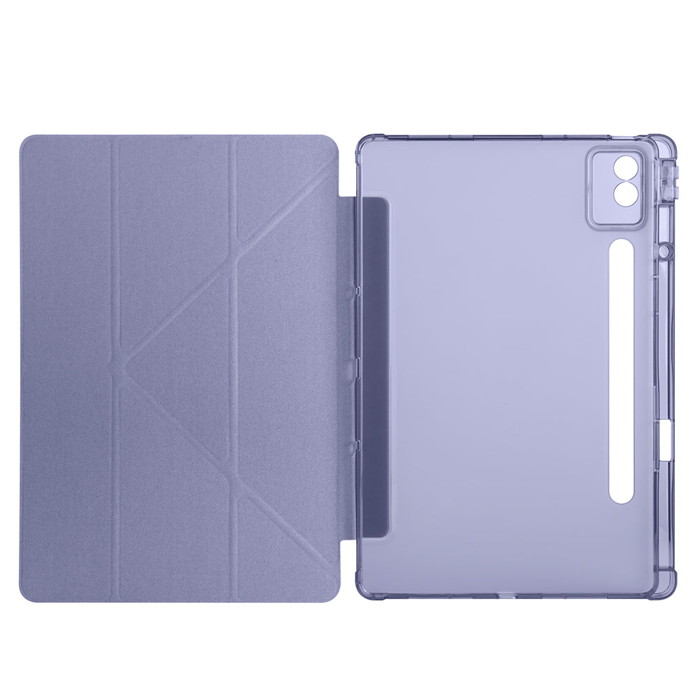 Lenovo Idea Tab Pro 12.7 TB-373FU Kılıf Zore Tri Folding Kalem Bölmeli Standlı Kılıf Siyah