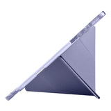 Lenovo Idea Tab Pro 12.7 TB-373FU Kılıf Zore Tri Folding Kalem Bölmeli Standlı Kılıf Mavi