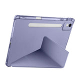 Lenovo Idea Tab Pro 12.7 TB-373FU Kılıf Zore Tri Folding Kalem Bölmeli Standlı Kılıf Mavi