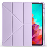 Lenovo Idea Tab Pro 12.7 TB-373FU Kılıf Zore Tri Folding Kalem Bölmeli Standlı Kılıf Mor
