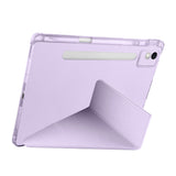 Lenovo Idea Tab Pro 12.7 TB-373FU Kılıf Zore Tri Folding Kalem Bölmeli Standlı Kılıf Mor