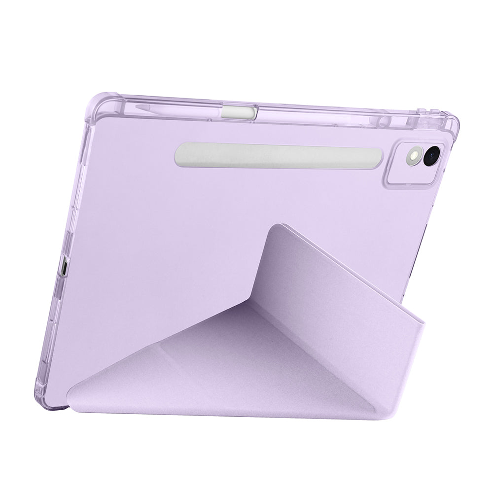Lenovo Idea Tab Pro 12.7 TB-373FU Kılıf Zore Tri Folding Kalem Bölmeli Standlı Kılıf Rose Gold
