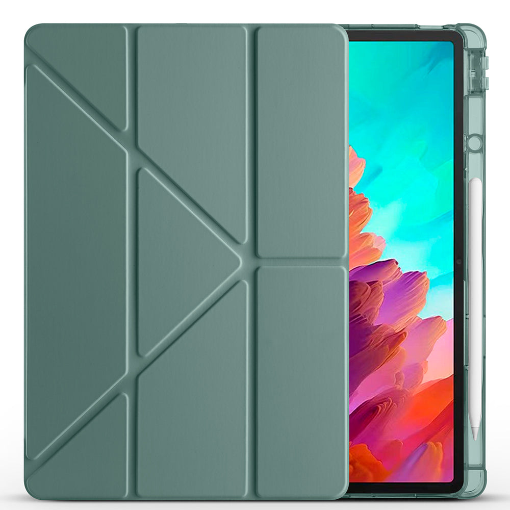 Lenovo Idea Tab Pro 12.7 TB-373FU Kılıf Zore Tri Folding Kalem Bölmeli Standlı Kılıf Siyah