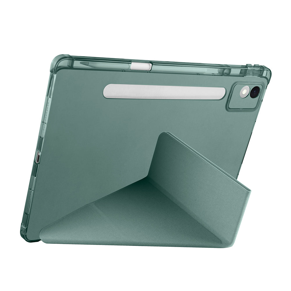Lenovo Idea Tab Pro 12.7 TB-373FU Kılıf Zore Tri Folding Kalem Bölmeli Standlı Kılıf Siyah
