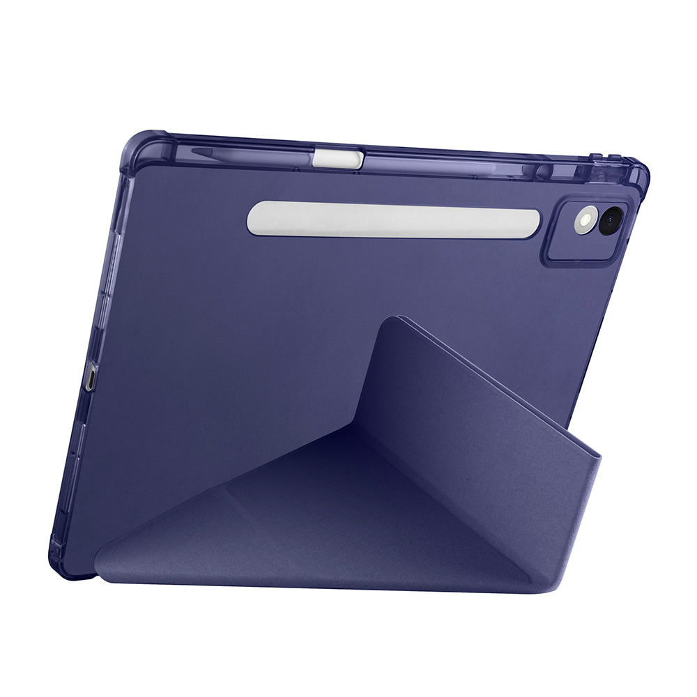 Lenovo Idea Tab Pro 12.7 TB-373FU Kılıf Zore Tri Folding Kalem Bölmeli Standlı Kılıf Mor