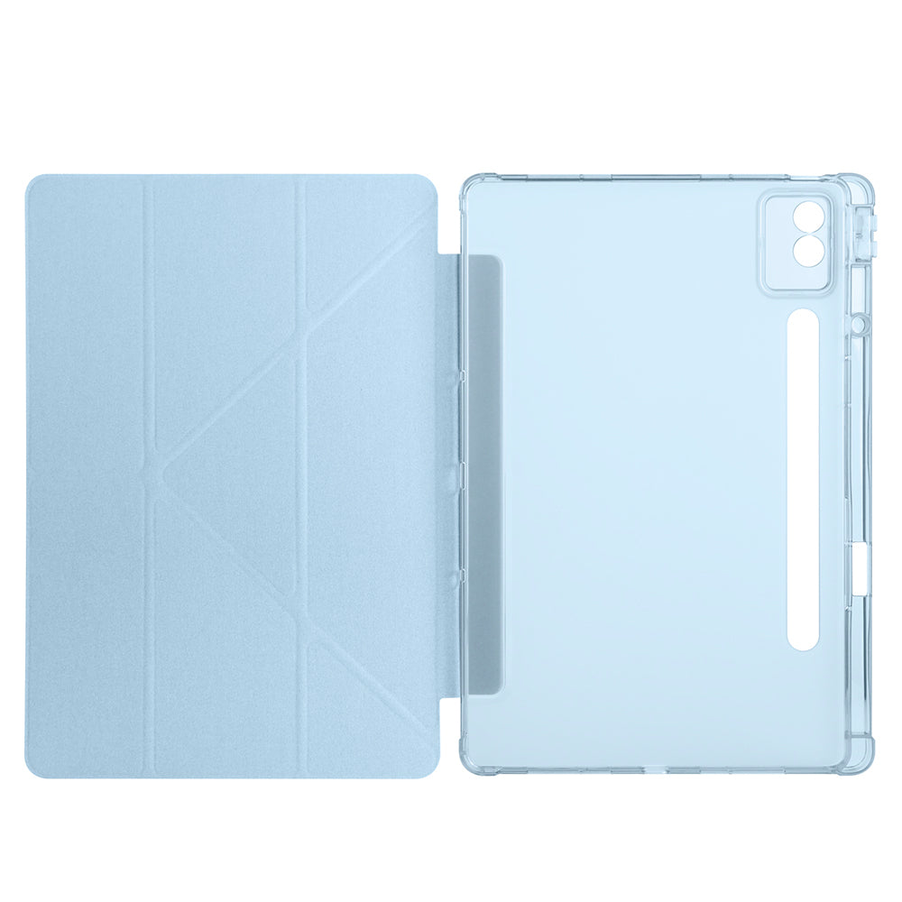 Lenovo Idea Tab Pro 12.7 TB-373FU Kılıf Zore Tri Folding Kalem Bölmeli Standlı Kılıf Siyah