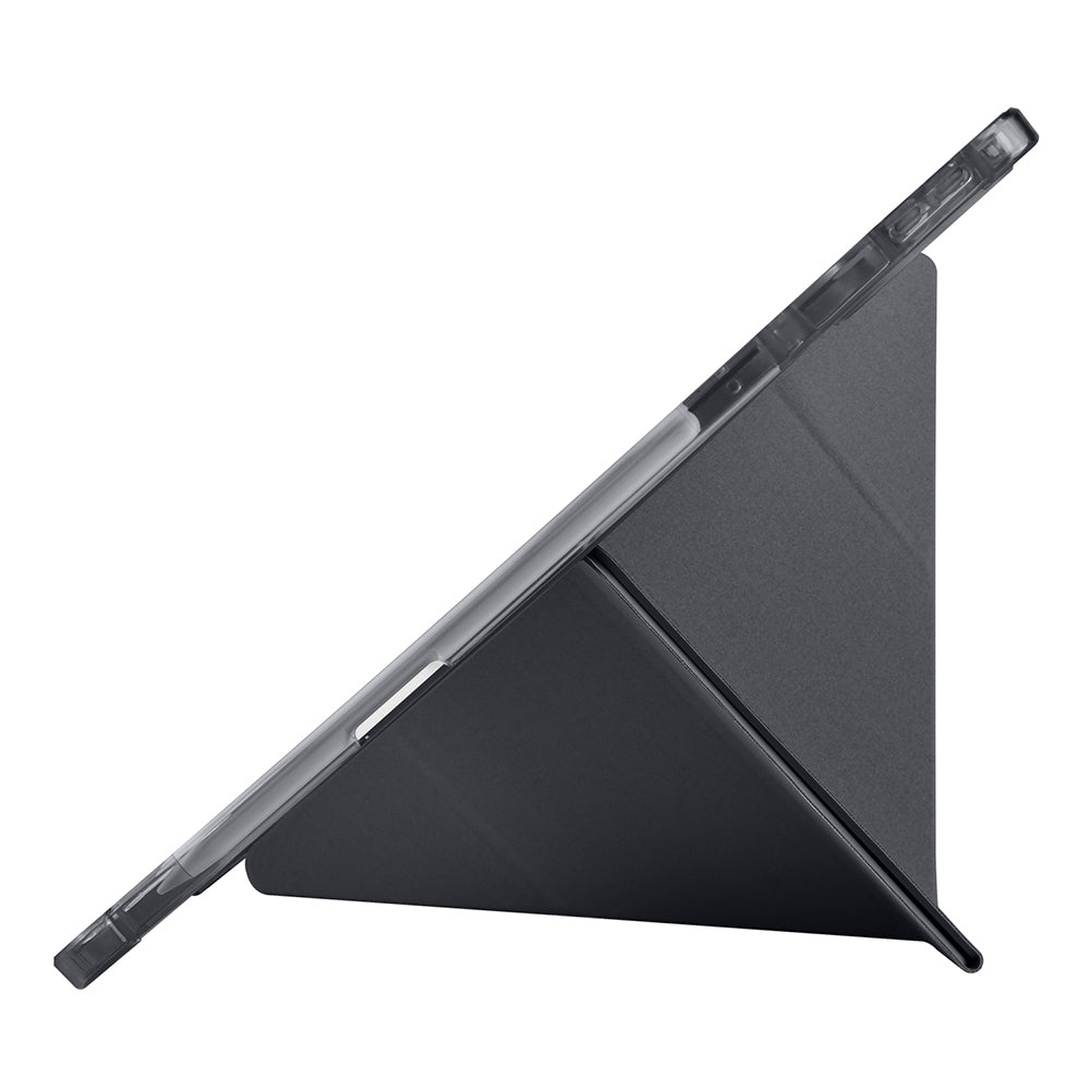 Lenovo Idea Tab Pro 12.7 TB-373FU Kılıf Zore Tri Folding Kalem Bölmeli Standlı Kılıf Siyah
