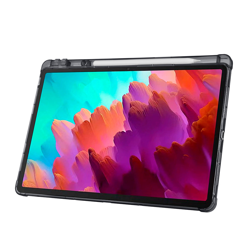 Lenovo Idea Tab Pro 12.7 TB-373FU Kılıf Zore Tri Folding Kalem Bölmeli Standlı Kılıf Mavi