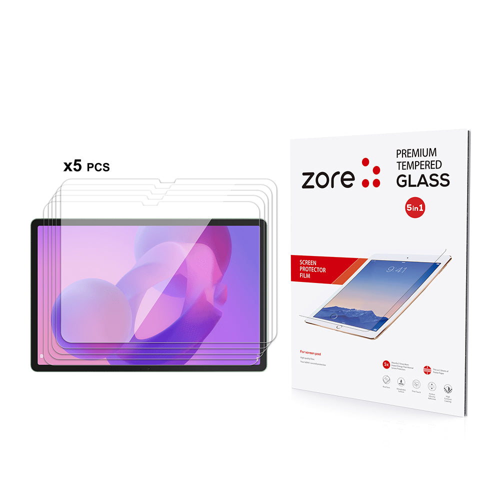 Lenovo Idea Tab Pro 12.7 TB-373FU Zore 5in1 Tablet Temperli Cam Ekran Koruyucu Şeffaf