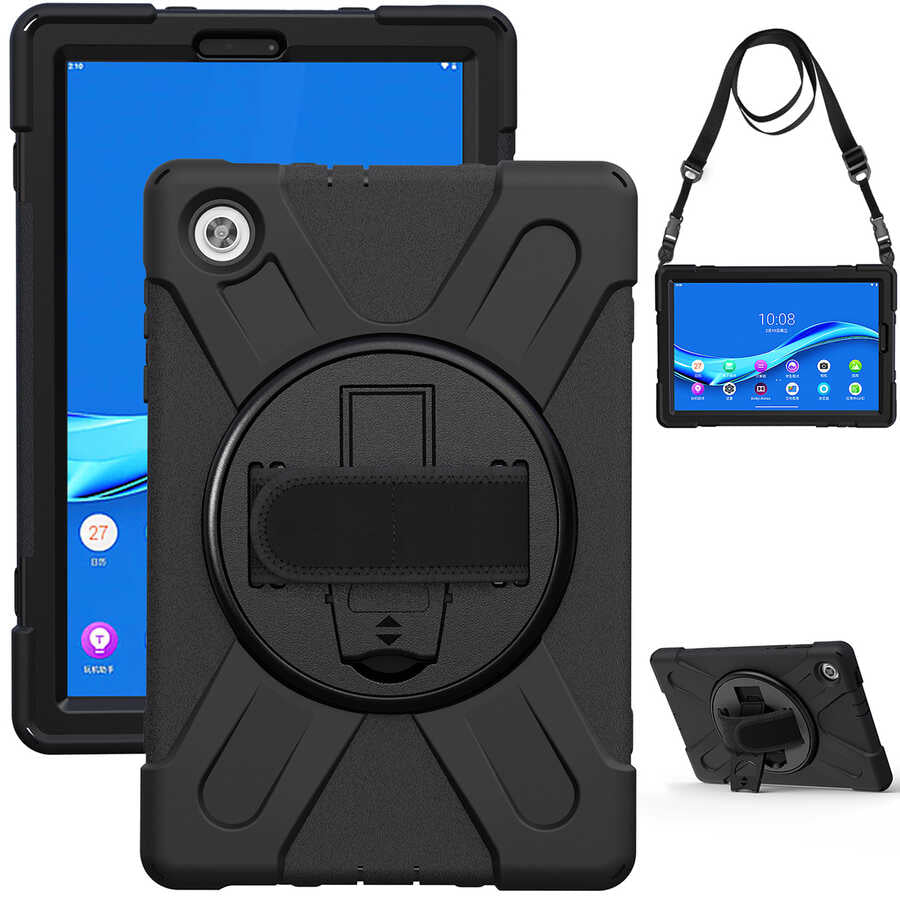 Lenovo M10 Plus TB-X606F Zore Defender Tablet Silikon Siyah