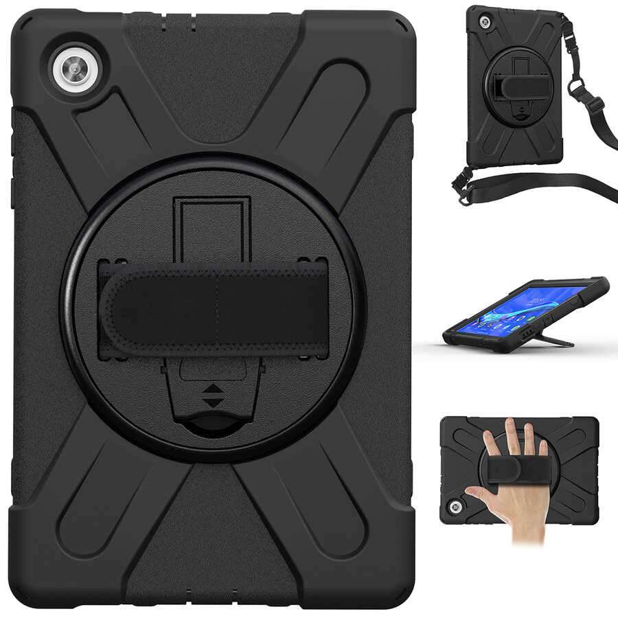 Lenovo M10 Plus TB-X606F Zore Defender Tablet Silikon Siyah